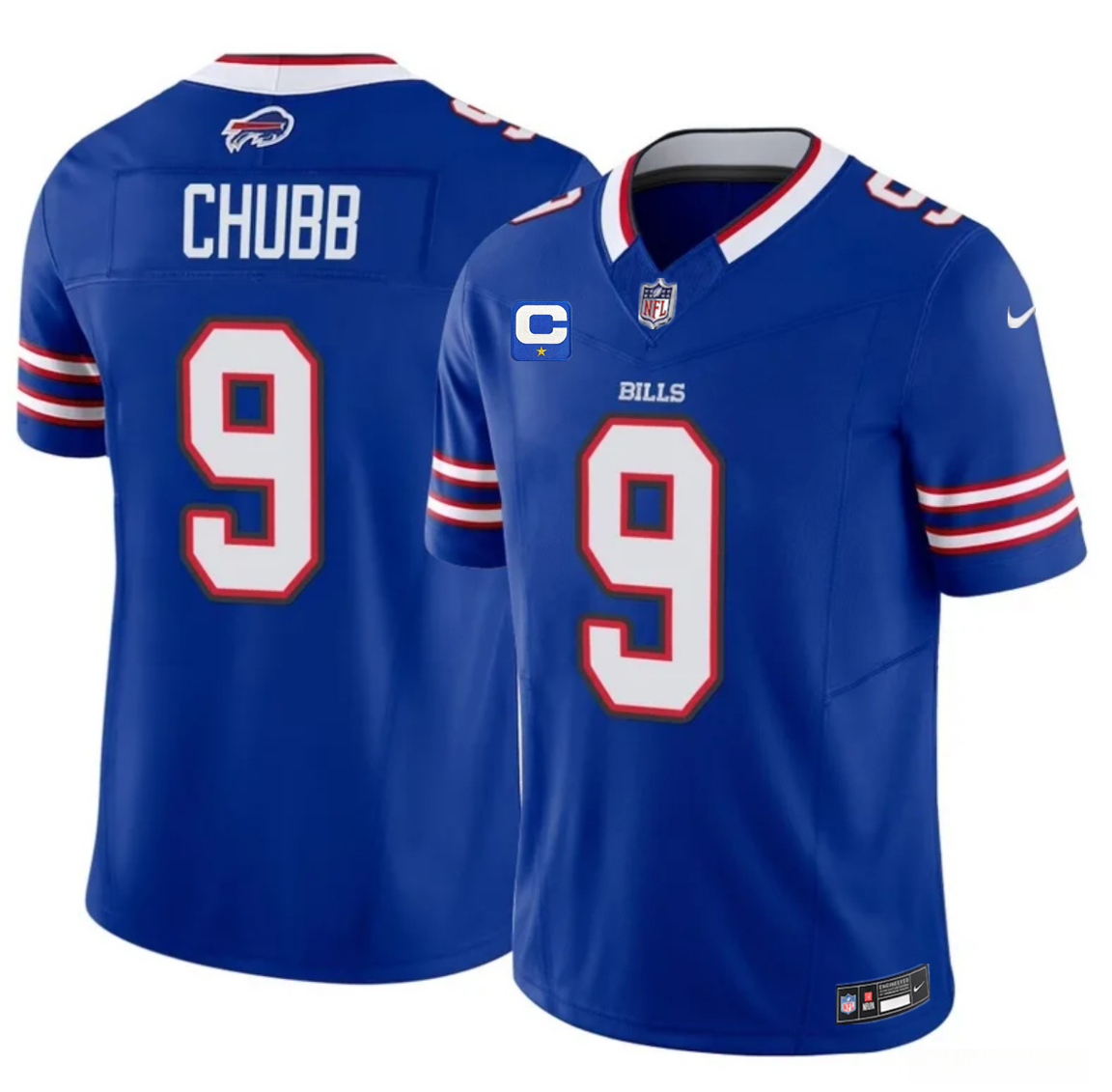 Men's Royal Buffalo Bills #9 Bradley Chubb 2026 F.U.S.E. 1-Star C Patch Vapor Untouchable Limited Stitched Football Jersey